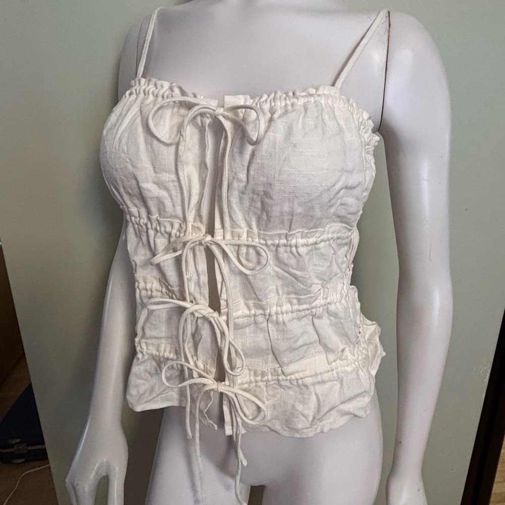 H&M Divided DRAWSTRING-DETAIL CAMISOLE TOP - Picture 3 of 10